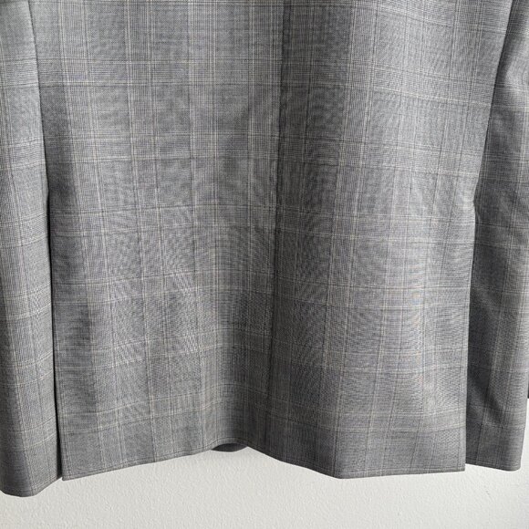 $1800 Brooks Brothers Checked Grey Wool Suit 40- 42, Pants 35 Made in Italy - Picture 9 of 16
